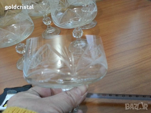 Стари български кристални чаши , снимка 3 - Антикварни и старинни предмети - 39665342