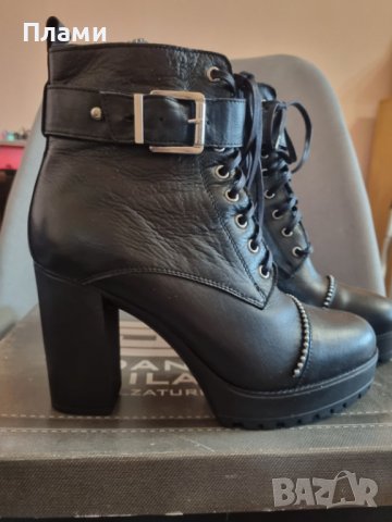 Дамски ботуши естествена кожа на ток Daniele Gilardo , снимка 2 - Дамски ботуши - 39961089