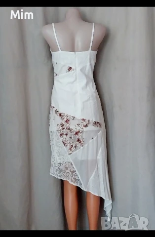 Nicowa 36 Раздвижена бяла рокля, снимка 4 - Рокли - 51078227