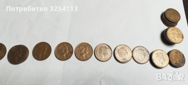 Монети от 1 и 2 пенса 128бр., снимка 5 - Нумизматика и бонистика - 52500827