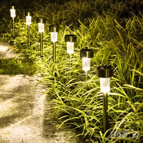 Соларни градински лампи - комплект 10 броя , снимка 5 - Соларни лампи - 49641187