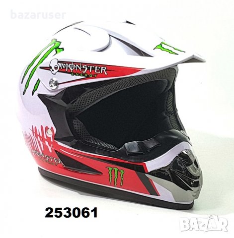 Каска за Мотор N1 A-28 CROSS -Синя/Бяла/Черна/Червена, снимка 5 - Аксесоари и консумативи - 33215377
