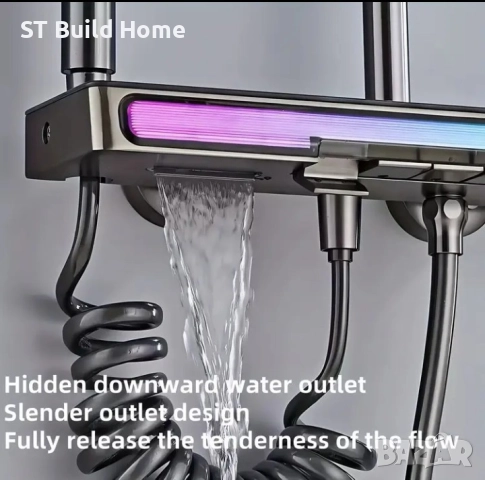 Луксозна Душ Система „Пиано Клавиши“ с LED Осветление –, снимка 2 - Душове - 51645856