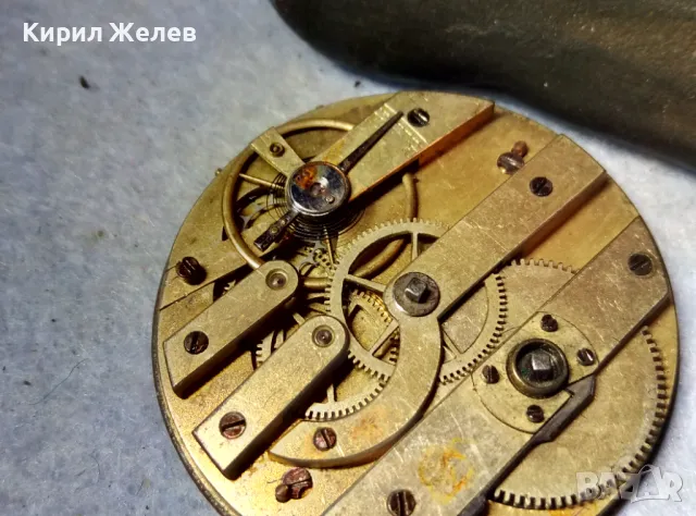 МЕХАНИЗЪМ от СТАР ШВЕЙЦАРСКИ ДЖОБЕН ЧАСОВНИК с ПОРЦЕЛАНОВ РИМСКИ ЦИФЕРБЛАТ За КОЛЕКЦИЯ ЧАСТИ 49652, снимка 7 - Антикварни и старинни предмети - 48635276