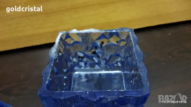 стара синя захарница джудже, снимка 5 - Антикварни и старинни предмети - 48732048