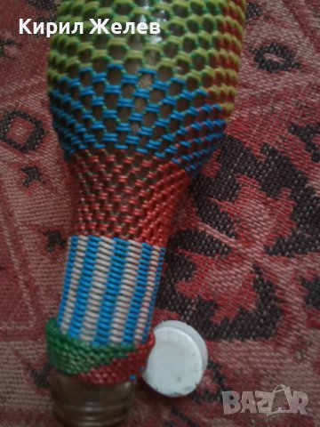 Стара бутилка с оплетка 28888, снимка 4 - Декорация за дома - 37255221