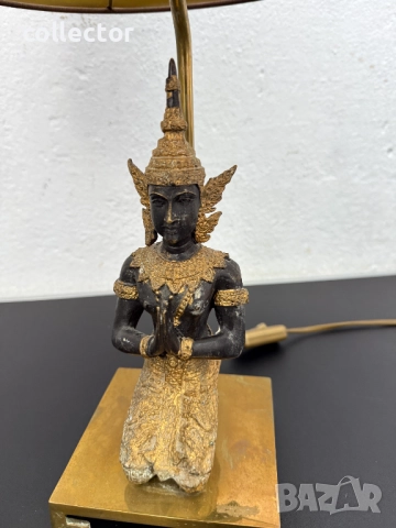 Тайландска бронзова лампа Тепаном - Thepanom №7770, снимка 7 - Антикварни и старинни предмети - 52839283