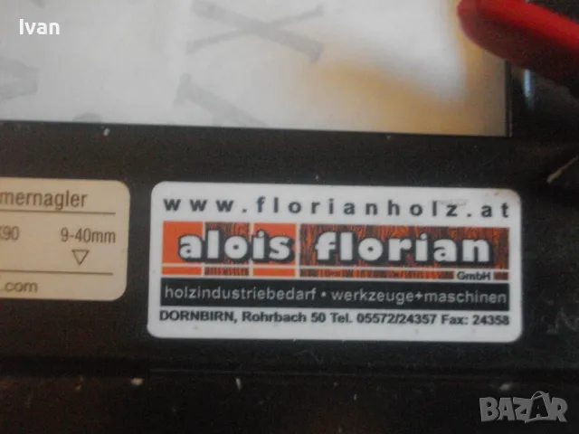 Немски Профи Пневматичен Дърводелски ТАКЕР за скоби 9-40мм REVOTOOL K9040F K90 Голям Масивен Отличен, снимка 8 - Други инструменти - 47518770