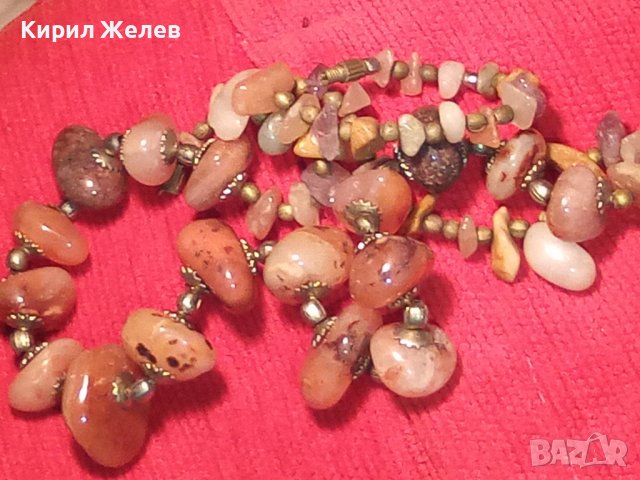 СТАРО ХАЛЦЕДОН КОЛИЕ с БРОНЗ ПОЗЛАТА ГЕРДАН 8828, снимка 11 - Колекции - 29555811