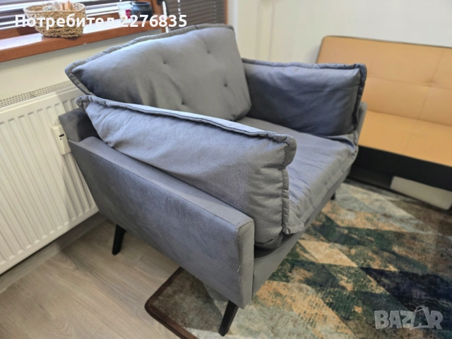 Диван с фотьойл , снимка 3 - Дивани и мека мебел - 53256887