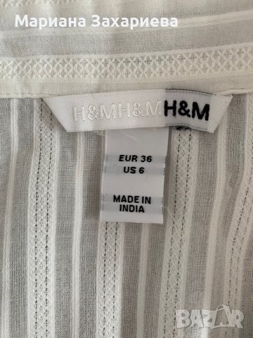 Бяла дамска риза Н&М, размер XS, снимка 3 - Ризи - 36841981