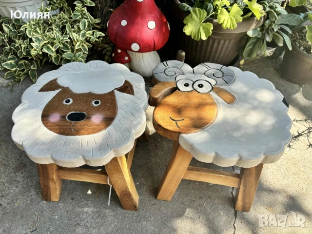 Столче/табуретка от тиково дърво, снимка 10 - Столове - 51789767