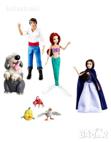 Уникален комплект русалката Ариел - Ерик, Урсула, Ванеса, Ариел, снимка 2 - Кукли - 43602227