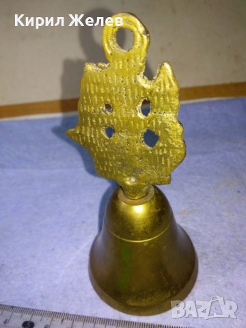 СТАРА БРОНЗОВА КАПИТАНСКА КАМБАНКА ЗВЪНЧЕ за СЕРВИРАНЕ с КРАСИВ БРОНЗОВ ПЛАТНОХОД ВЕТРОХОД 42675, снимка 14 - Декорация за дома - 43980862