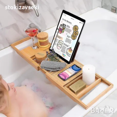 Бамбукова масичка за вана – съвършенство за вашата релаксация