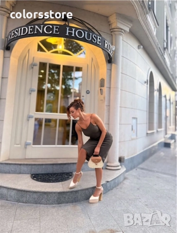 Сандали на ток - бежово златист сатен - VTK25 