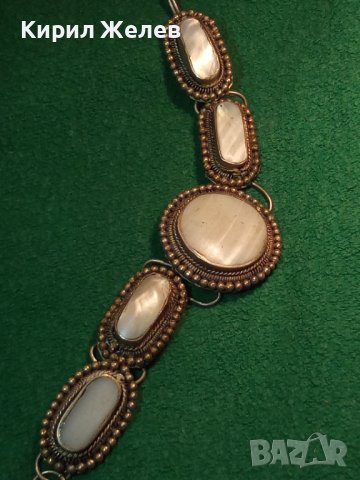 ОСМАНСКА ВЪЗРОЖДЕНСКА СТАРИННА САЧАНЕНА ГРИВНА с БЯЛ ИВИЧЕСТ АХАТ 4973, снимка 12 - Антикварни и старинни предмети - 29546040