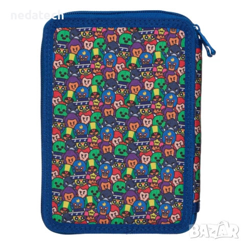 Двоен несесер Brawl Stars, Син, 15x20x4см., снимка 3 - Ученически пособия, канцеларски материали - 51531933