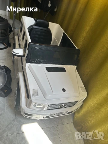 Акумулаторен детски джип MERCEDES G CLASS бял с дистанционно и самостоятелно каране, снимка 2 - Детски велосипеди, триколки и коли - 50559736