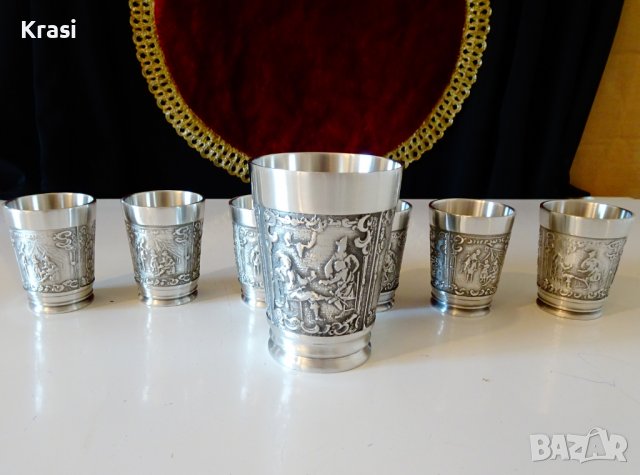 Чаша от калай за лов,грозде,ечемик и хмел, снимка 11 - Антикварни и старинни предмети - 38638653