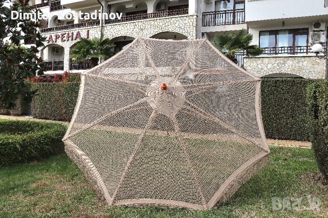 Плетени чадъри тип макраме за градина, плаж, ресторант или бийч бар, снимка 12 - Градински мебели, декорация  - 43956841