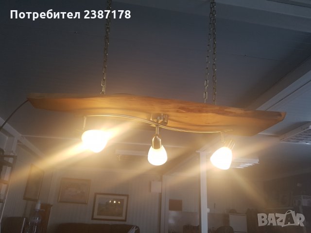 Висяща лампа от масив, снимка 9 - Лампи за таван - 32467389