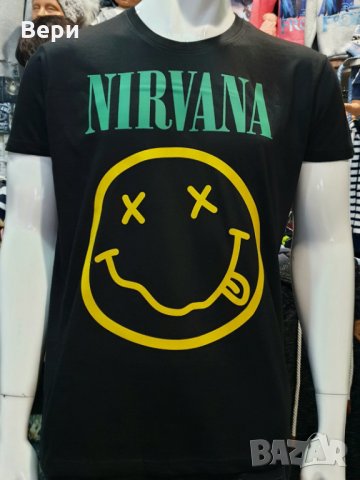 Нова мъжка тениска с трансферен печат на музикалната група NIRVANA, снимка 7 - Тениски - 28263563