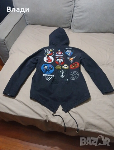 Мъжко яке REASON BRAND Affiliated Fishtail Parka в черно размер XL, снимка 3 - Якета - 53497148