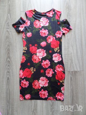  Рокля череп с отворени рамене , снимка 14 - Рокли - 36741463