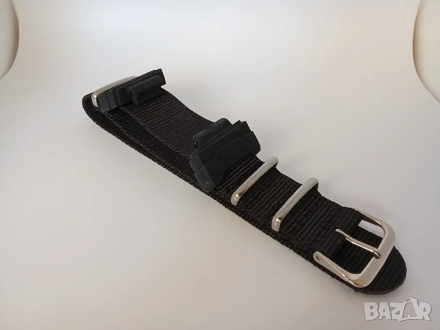 Нато каишка с адаптери за мъжки часовник Casio G-Shock GA-100 и др. черна зелена, снимка 1 - Каишки за часовници - 50901307