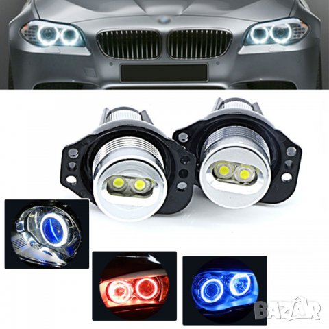 ✔ Ултра ярко бяло LED ✔ 20W ангелски очи Halo ® пръстени крушка за ✔BMW E90 E91 3 серия 325i 328i 33, снимка 6 - Аксесоари и консумативи - 27706308