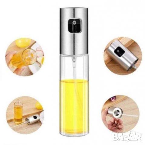 Пулвелизатор-стъклен флакон 100 мл. за олио, зехтин или оцет, снимка 6 - Аксесоари за кухня - 33345525