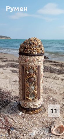 Ръчно изработени вази с натурал. морски материали , снимка 5 - Вази - 40621492
