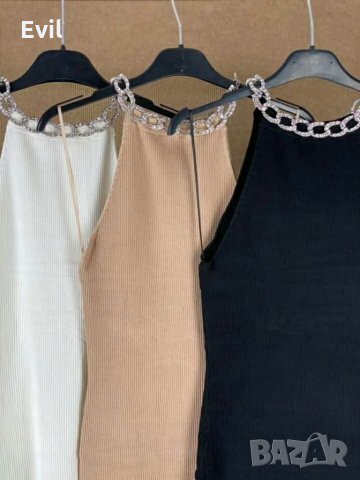 Уникална рокля с колие Цвят Капучино , снимка 3 - Рокли - 33587806