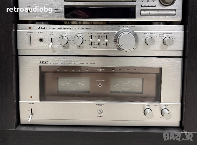🔉Колекционерски аудио сет предусилвател + крайно стъпало AKAI PS - 200C + AKAI PS-120 M🔉