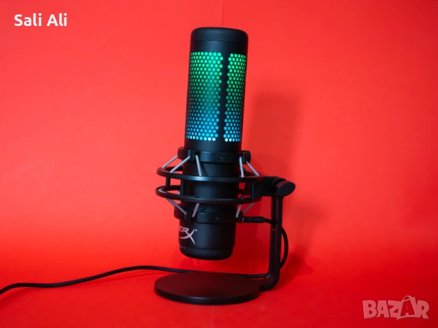 HyperX QuadCast S RGB Микрофон Геймърски USB Mic PC PS4 PS5 Mac