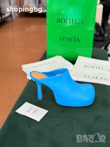 Луксозни дамски обувки на ток BOTTEGA VENETA Baby Blue, снимка 9 - Дамски обувки на ток - 51355816