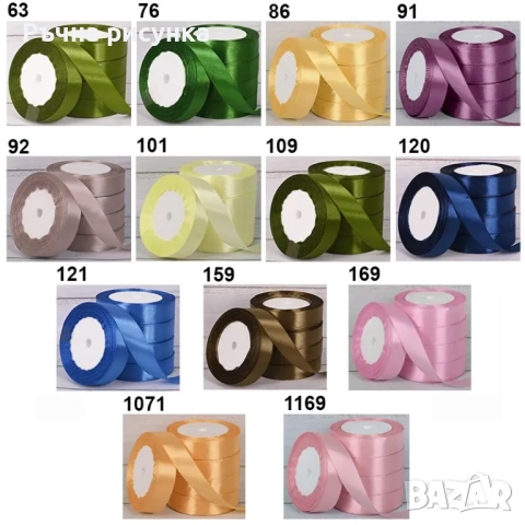 Сатенена лента /2 см. х 22 м./ и други модели ленти, снимка 2 - Други - 47813614