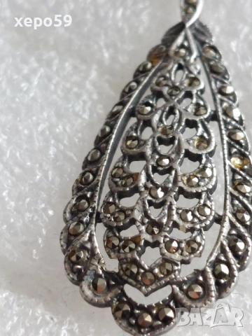 Прекрасни сребърни филигранни обеци с маркезити.Сребро проа 925, снимка 8 - Обеци - 52470314