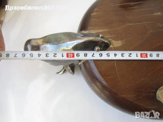 Подноси: красив метален поднос с танцова сцена, шут, бамбук, чиния, пепелник, снимка 18 - Други - 42457144