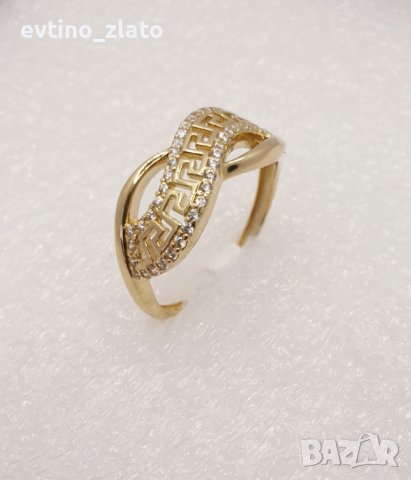 Дамски плътни златни пръстени, снимка 15 - Пръстени - 38540702