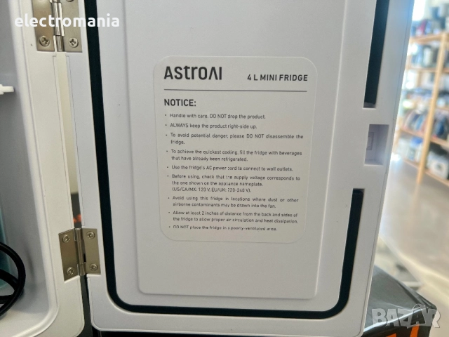 мини хладилник AstroAI Mini Fridge 4L – Компактен, Безшумен и Идеален за Козметика и Напитки!, снимка 6 - Хладилници - 52523496