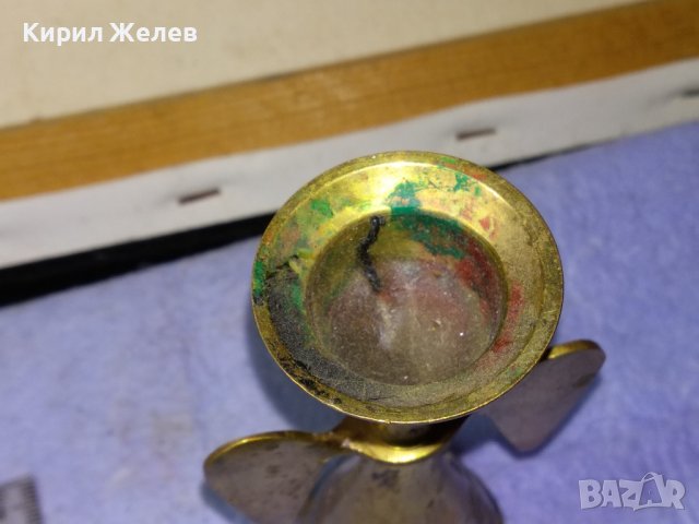 КРАСИВ СТАР ВИНТИДЖ ФИГУРАЛЕН МЕСИНГОВ СВЕЩНИК - АНГЕЛЧЕ За ТЕМАТИЧЕН ИНТЕРИОР КОЛЕКЦИЯ ДЕКОР 42710, снимка 9 - Декорация за дома - 43827902
