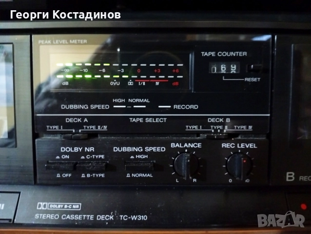 Sony TC-W 310 DOUBLE CASSETTE DECK, снимка 4 - Декове - 52693382