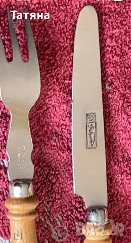 Комплект прибори за торта , Габрово,  винтидж, снимка 3 - Прибори за хранене, готвене и сервиране - 50831322