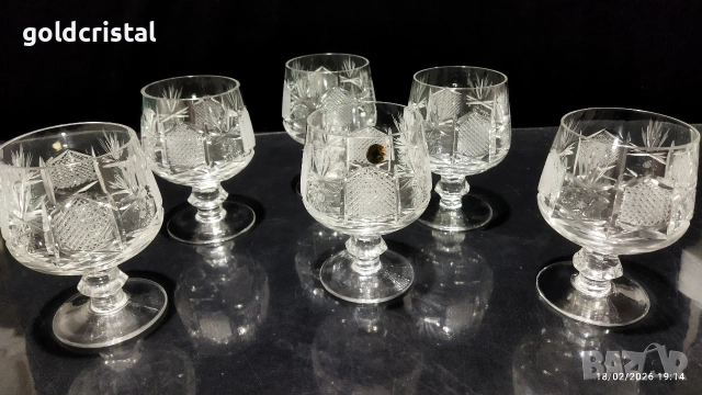 кристални чаши , снимка 6 - Антикварни и старинни предмети - 29364094