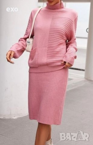 Зимен комплект с пола, Елегантен зимен комплект, Дамски зимен костюм, снимка 3 - Комплекти - 43244809