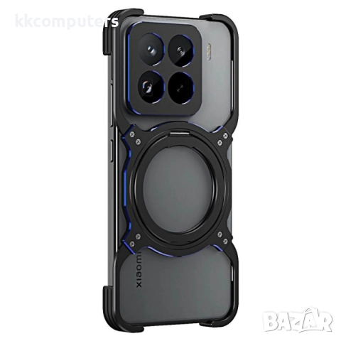 Xiaomi 15 Pro Удароустойчив Метален Калъф със Стойка MagSafe + Скрийн Протектор – Черен, Червен, Лил, снимка 4 - Калъфи, кейсове - 51499228