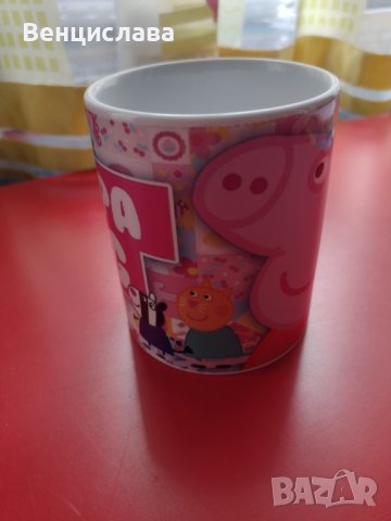 Керамични чаши Пепа пиг, снимка 4 - Прибори, съдове, шишета и биберони - 40850960
