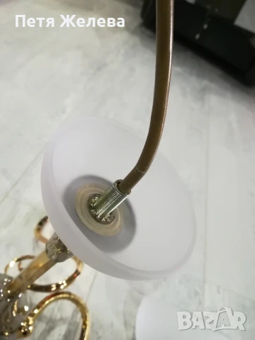 Полилей метал и стъкло/5 осветителни тела/-Австрия , снимка 11 - Полилеи - 50724465